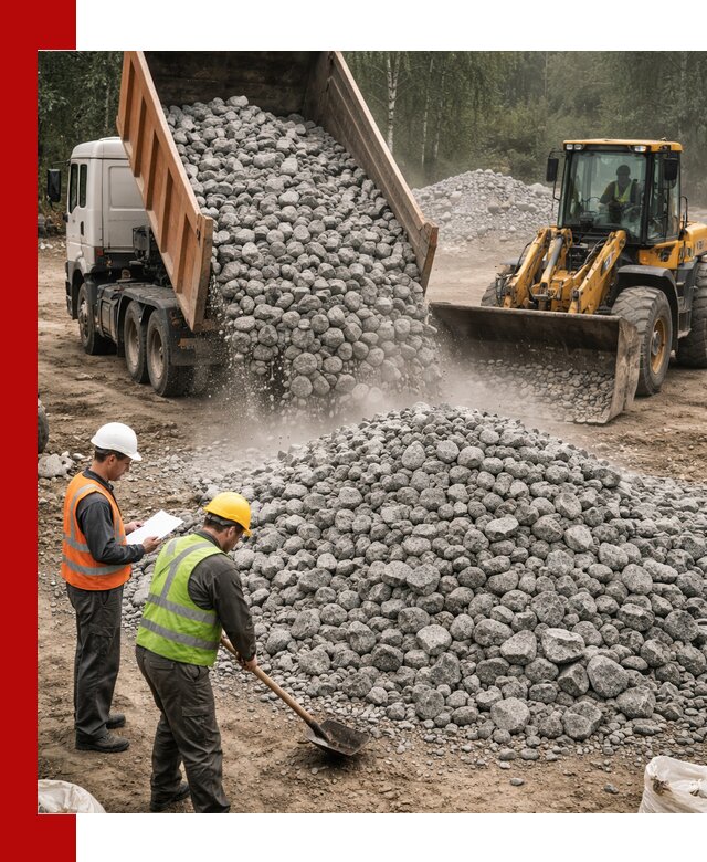 Гранитный щебень фракция 70-150 доставка в Минусинске