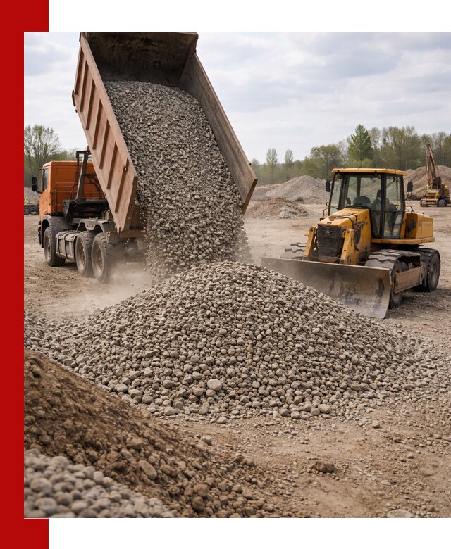 Доставка гравийного щебня фракции 40-70 в Минусинске