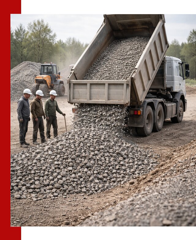 Доставка гравийного щебня фракции 70-120 в Минусинске