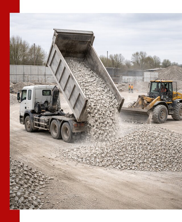 Доставка и продажа известнякового щебня в Минусинске