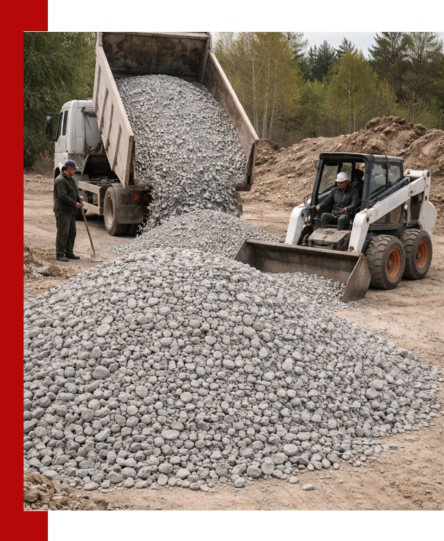 Доставка доломитового щебня в Минусинске напрямую от карьера