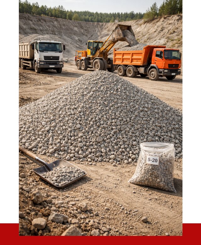 Доломитовый щебень фр. 5-20 в Минусинске от 4268 р. | ПРОНЕРУДМнс
