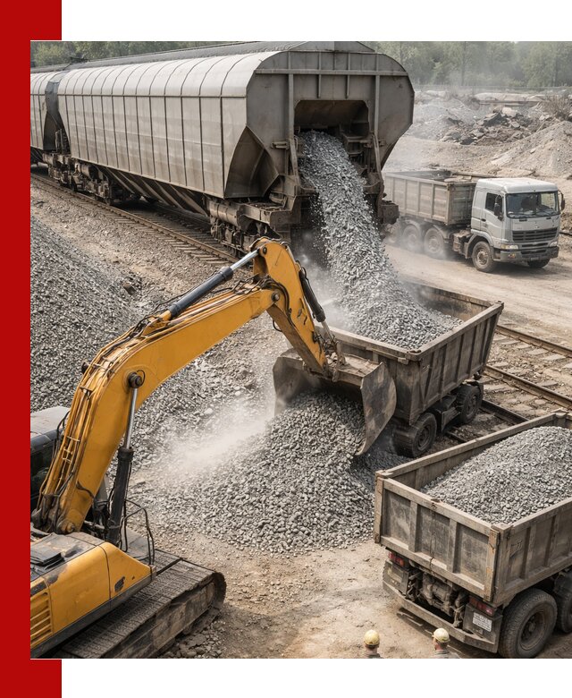 Доставка железнодорожного щебня в Минусинске крупными партиями быстрого отгруза