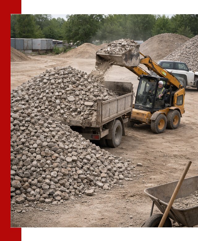 Доставка вторичного щебня в Минусинске для строительных работ