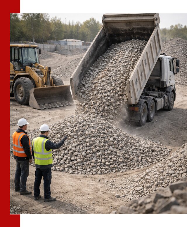 Вторичный щебень фракция 40–70 доставка в Минусинске