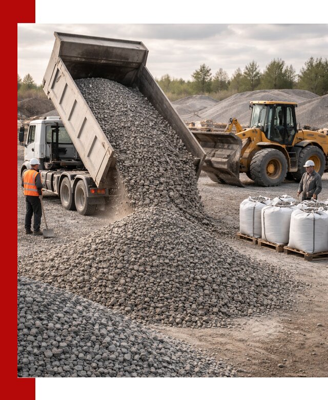 Бетонный щебень фракция 5–20 с доставкой в Минусинске