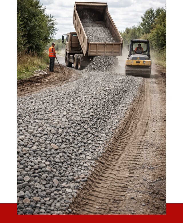 Щебень для отсыпки дороги в Минусинске от 2743 р. ПРОНЕРУДМнс