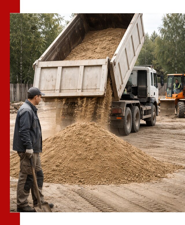 Доставка и продажа песка с разгрузкой в Минусинске