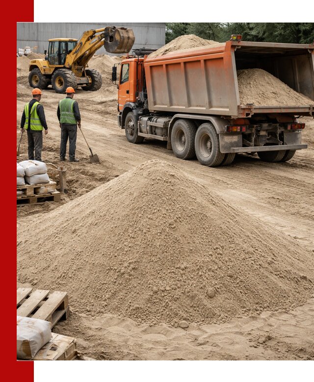 Доставка и продажа мытого речного песка в Минусинске