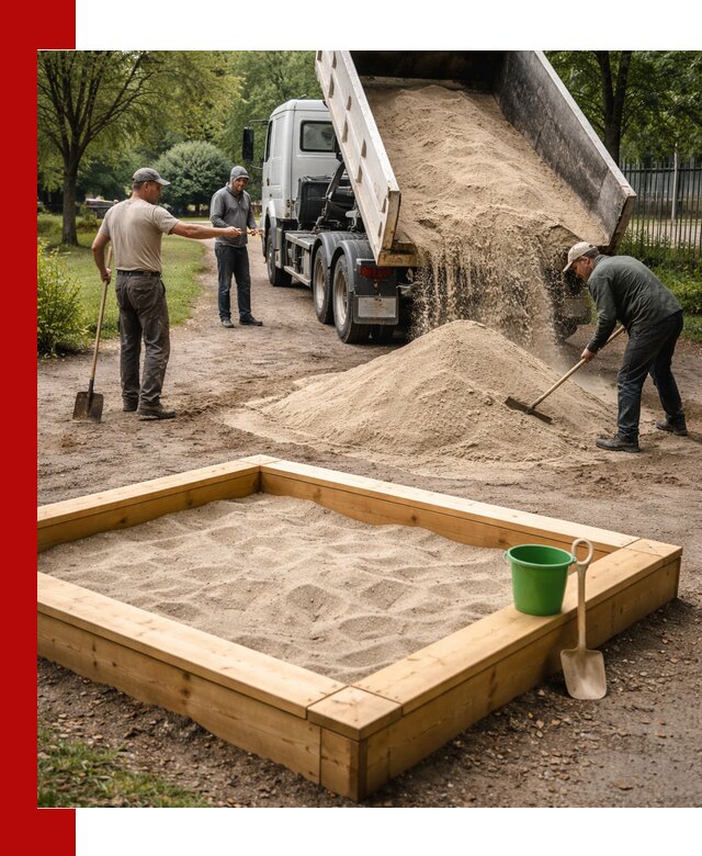 Песок для песочницы с доставкой в Минусинске недорого и чистый