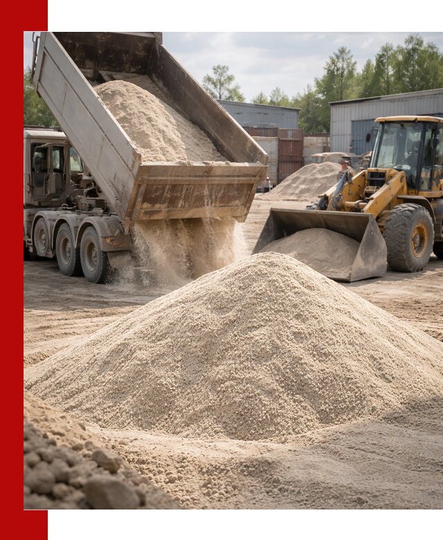 Кварцевый песок с доставкой в Минусинске для строительных работ