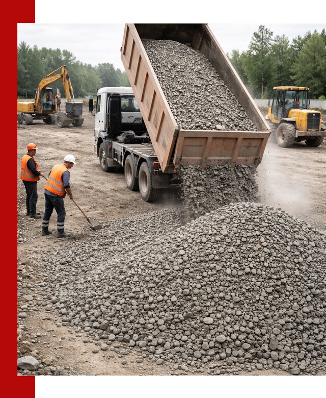 Доставка гравия фракции 40-70 в Минусинске оптом и в розницу