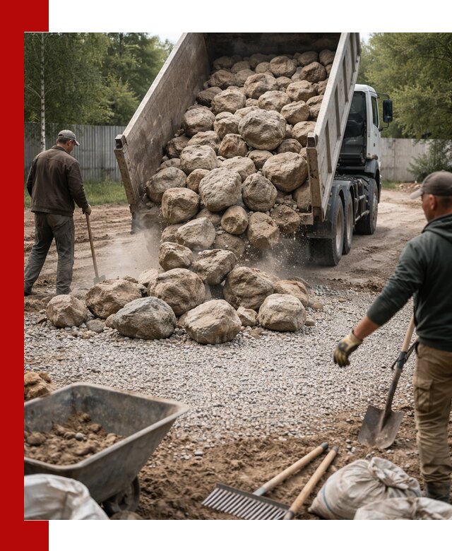 Доставка и укладка булыжника в Минусинске