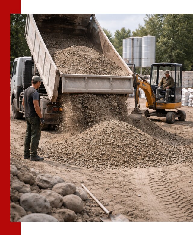 Доставка ПГС С3 в Минусинске самосвалами и миксерами