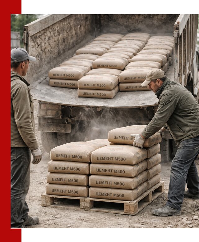 Цемент М500 с доставкой самосвалом в Минусинске