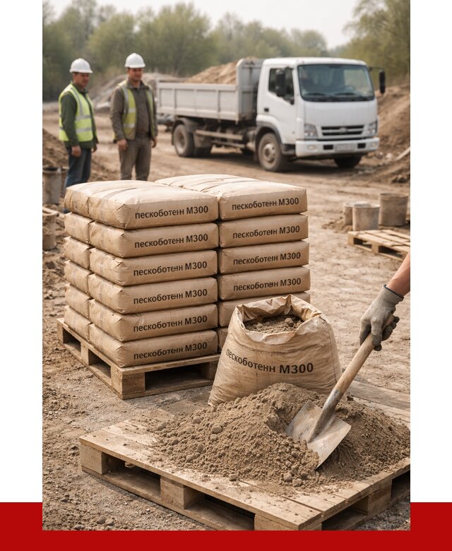 Пескобетон М300 в Минусинске с доставкой от 4725 р. за куб | ПРОНЕРУДМнс