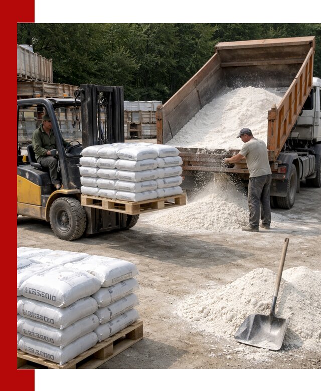 Доставка строительной извести оптом и в розницу в Минусинске