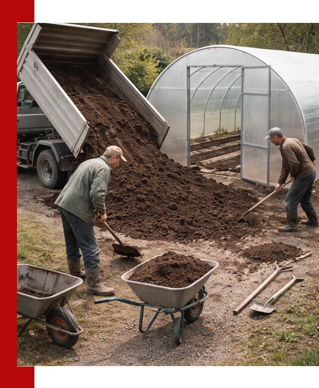 Грунт для теплицы с доставкой в Минусинске — плодородный субстрат под растения