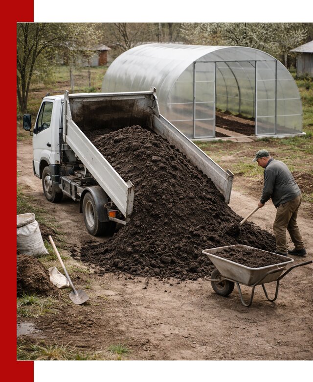 Чернозем для теплицы с доставкой в Минусинске