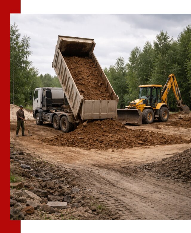 Доставка суглинка самосвалами в Минусинске подсыпка и планировка