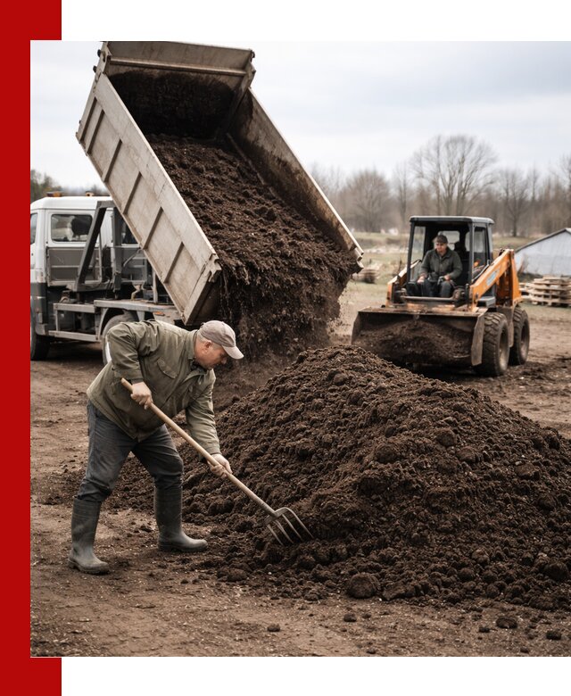 Доставка и продажа перегноя в Минусинске быстро и дешево