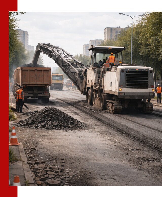 Фрезерованный асфальт в Минусинске — удаление и вывоз старого покрытия