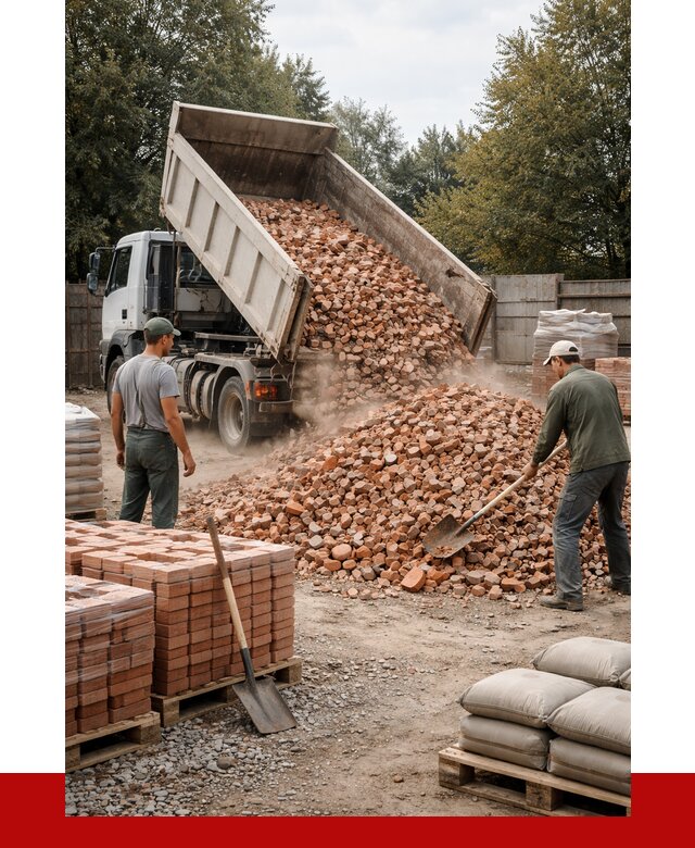 Бой кирпича в Минусинске с доставкой от 4268 руб/куб | ПРОНЕРУДМнс