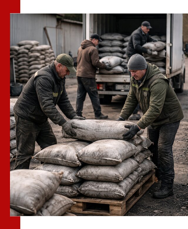 Доставка угля в мешках по выгодным ценам в Минусинске