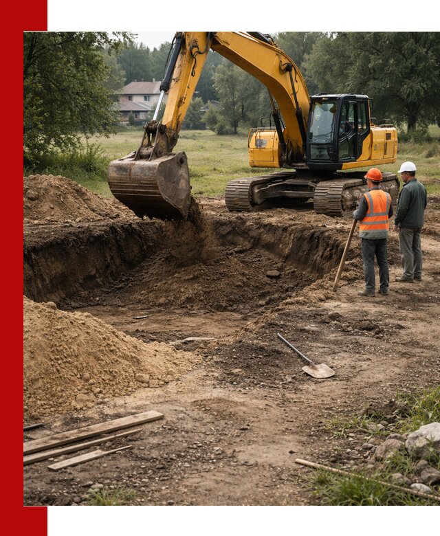 Рытье котлована под фундамент в Минусинске (быстро и недорого)