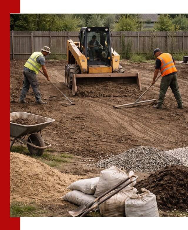 Выравнивание участка под строительство и благоустройство в Минусинске