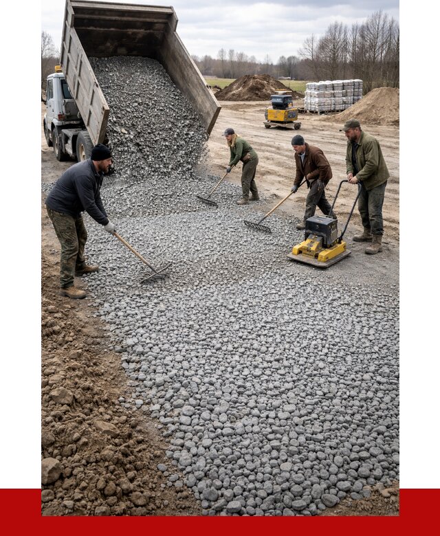 Устройство щебеночной подушки в Минусинске от 4572 р. ПРОНЕРУДМнс